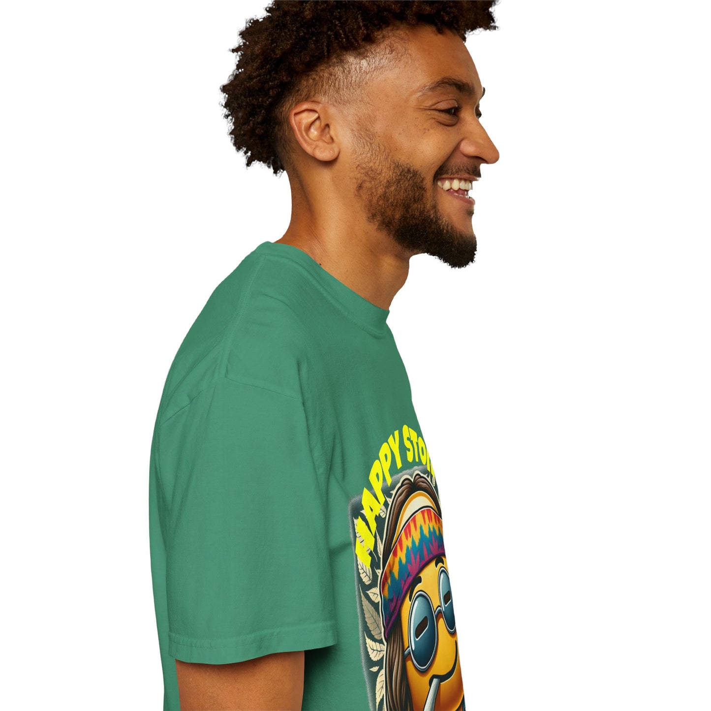 Happy Stoner Unisex Garment-Dyed T-Shirt | Chill Vibe Tee for Budding Enthusiasts