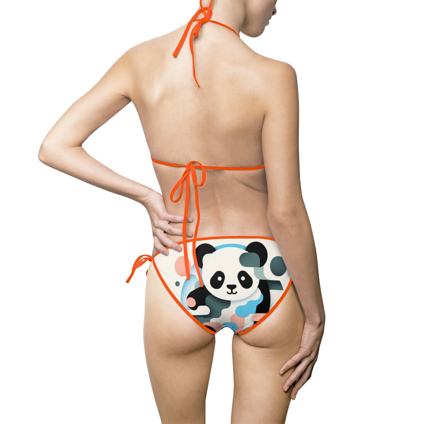 Adorable Panda Print Women's Bikini Swimsuit - Fun Summer Swimwear