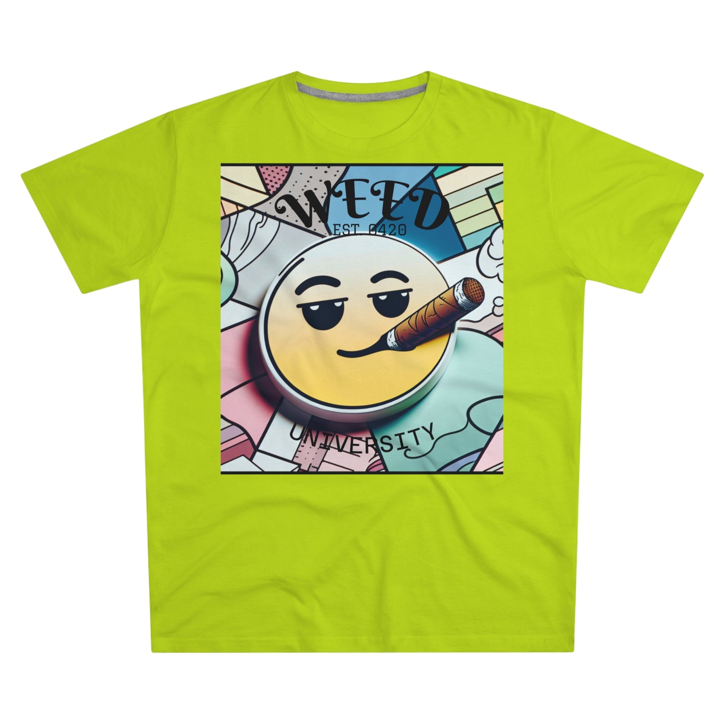 Cozy Weed University Tee - Modern Fit Cannabis T-Shirt for Fun Lovers