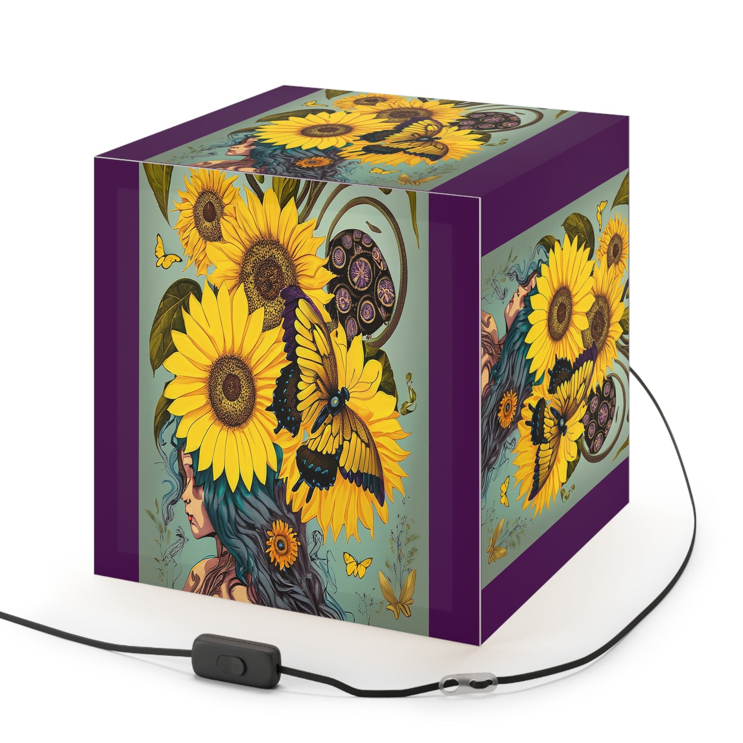 `Les Tournesols' Light Cube Lamp