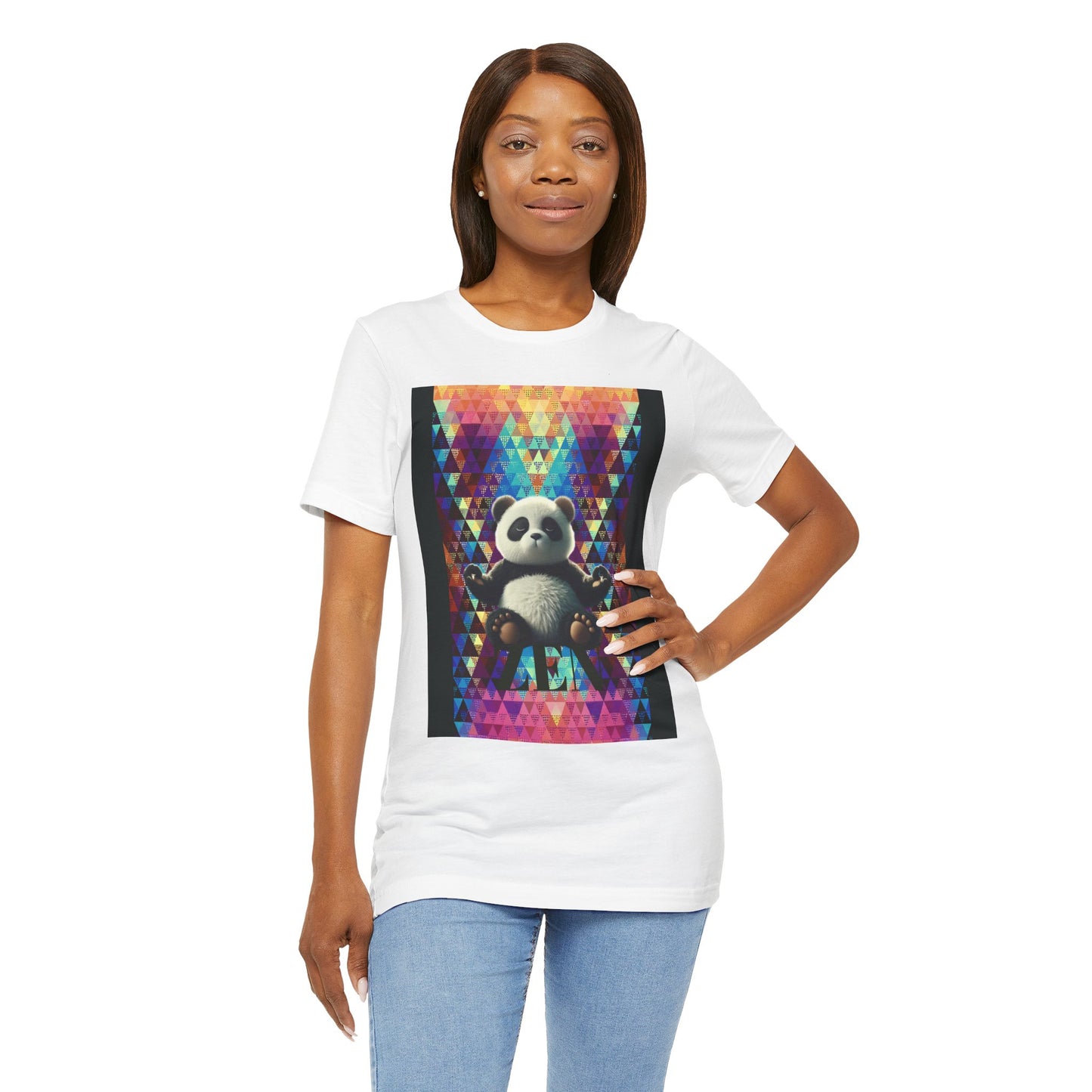 Colorful Panda Graphic Tee - Unisex Jersey Short Sleeve