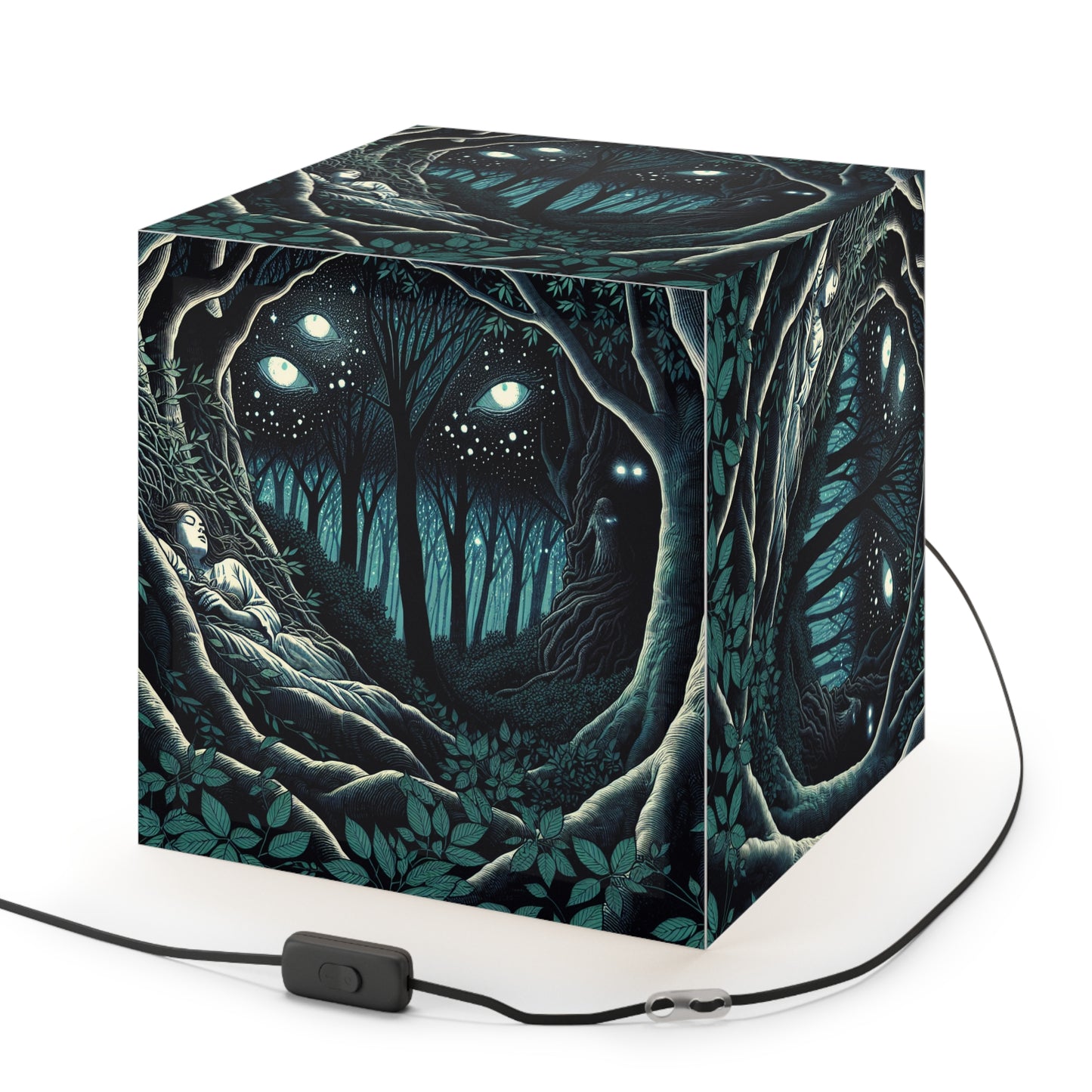Nature Loves You Light Cube Lamp
