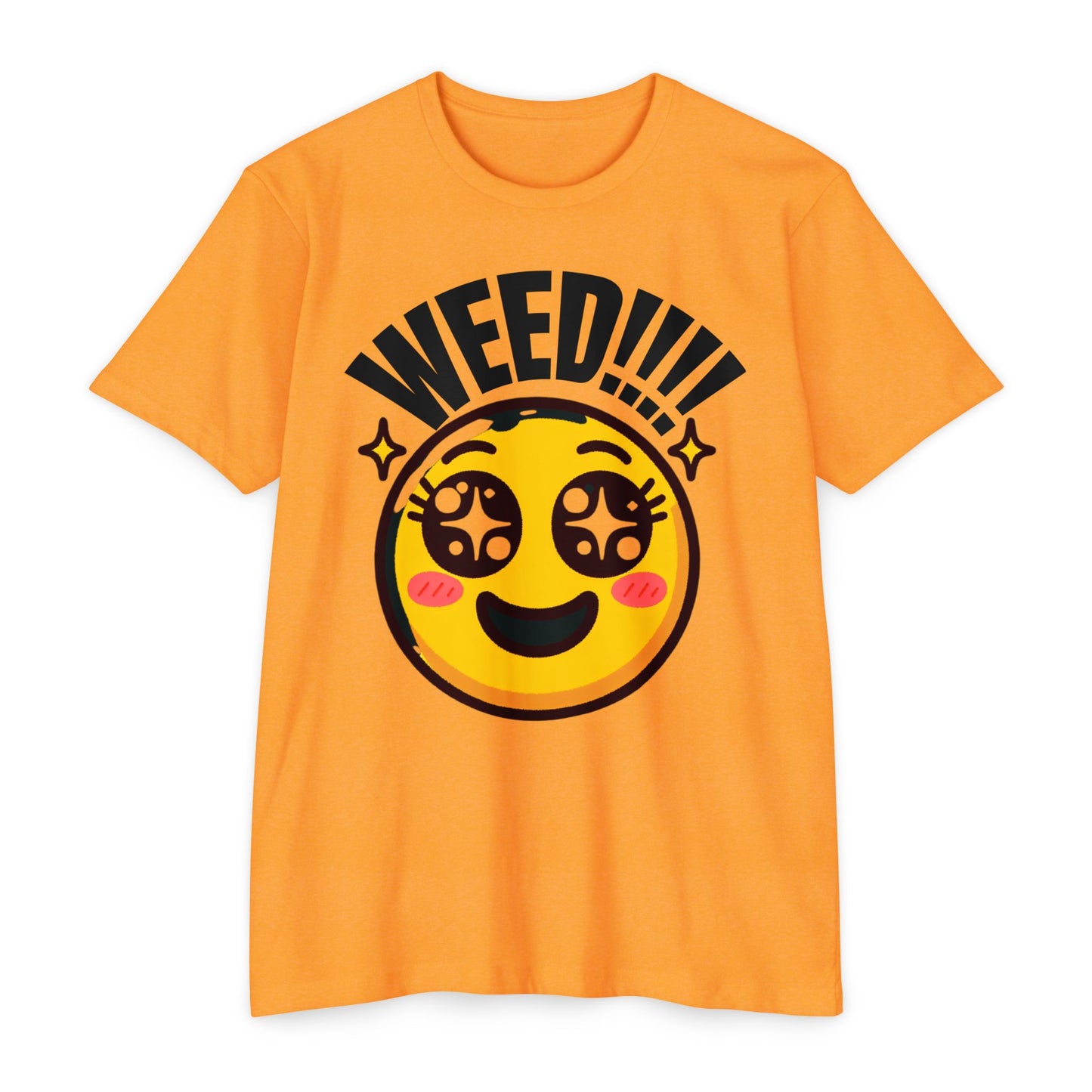 Fun Weed Smiley Face T-Shirt for Cannabis Lovers