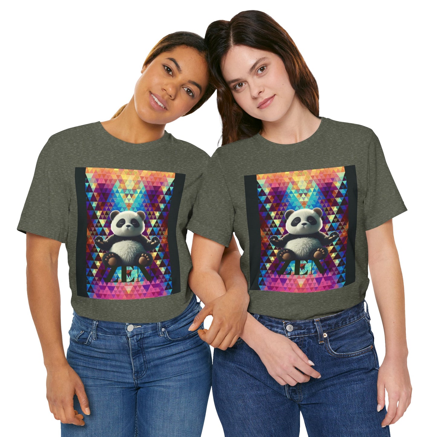 Colorful Panda Graphic Tee - Unisex Jersey Short Sleeve