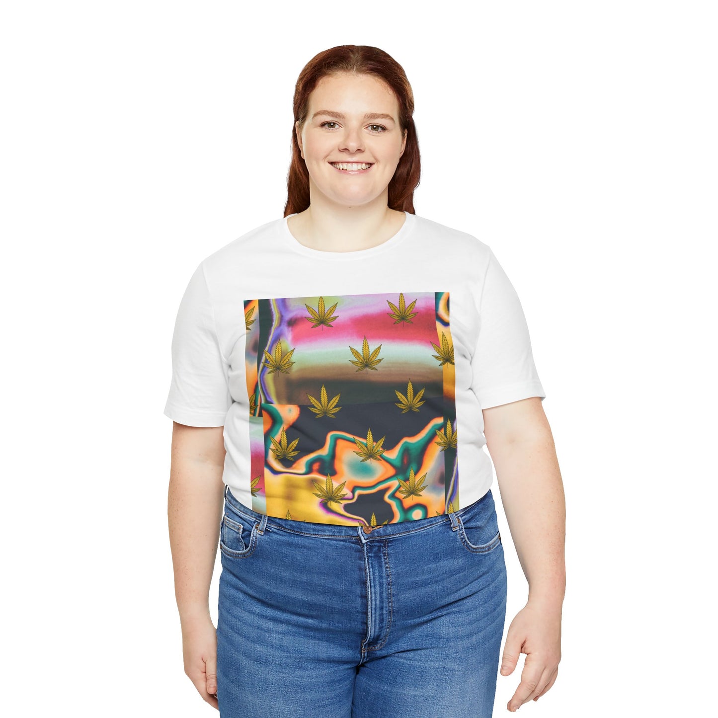 Vibrant Leaf Graphic Tee - Unisex Jersey Short Sleeve T-Shirt