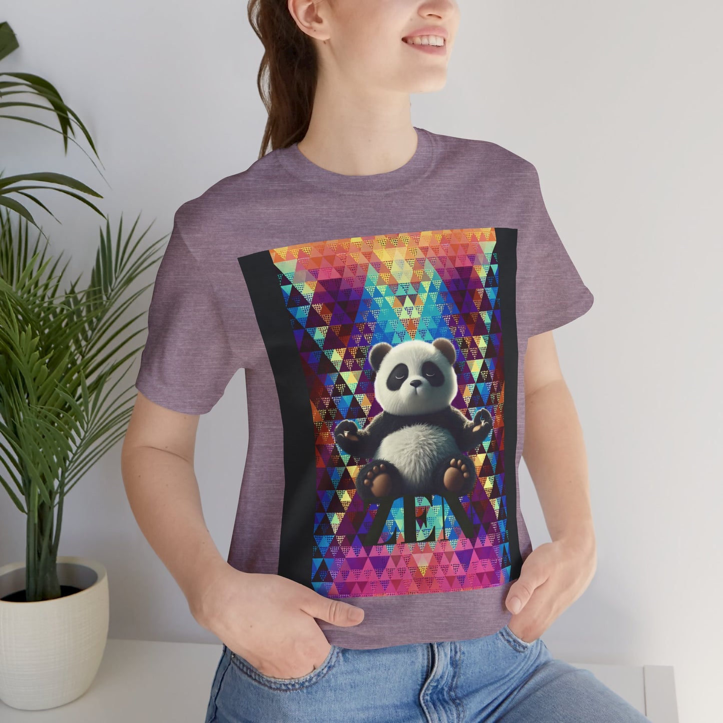 Colorful Panda Graphic Tee - Unisex Jersey Short Sleeve