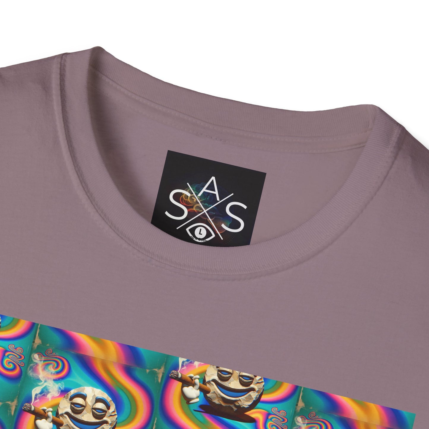 Stay Stoned Unisex Softstyle T-Shirt - Retro Vibe Graphic Tee for Fun Gatherings