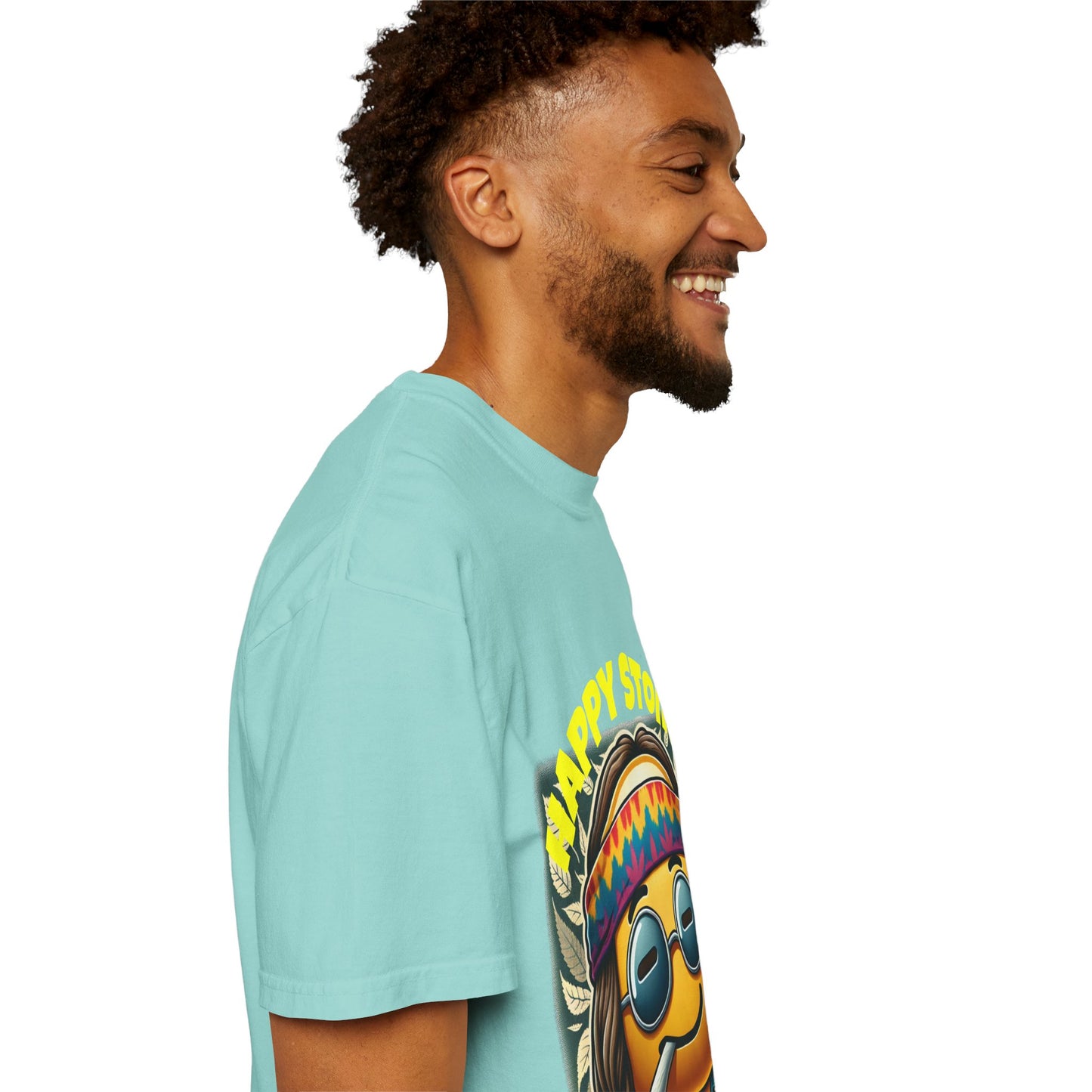 Happy Stoner Unisex Garment-Dyed T-Shirt | Chill Vibe Tee for Budding Enthusiasts