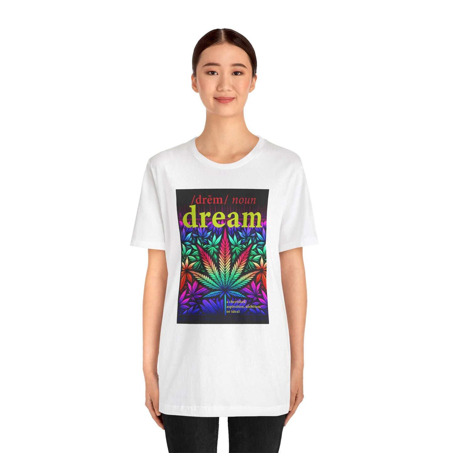 Dream Inspired Unisex Jersey Tee - Vibrant Cannabis Graphic T-Shirt
