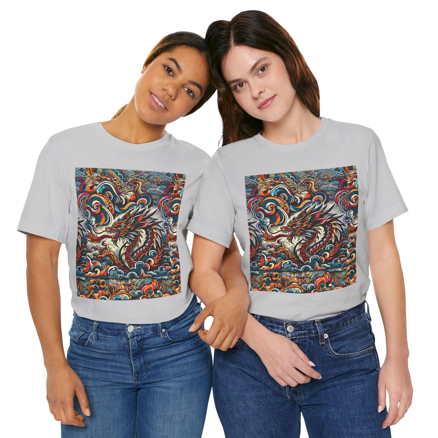 Vibrant Dragon Graphic Tee - Unisex Jersey Short Sleeve Shirt