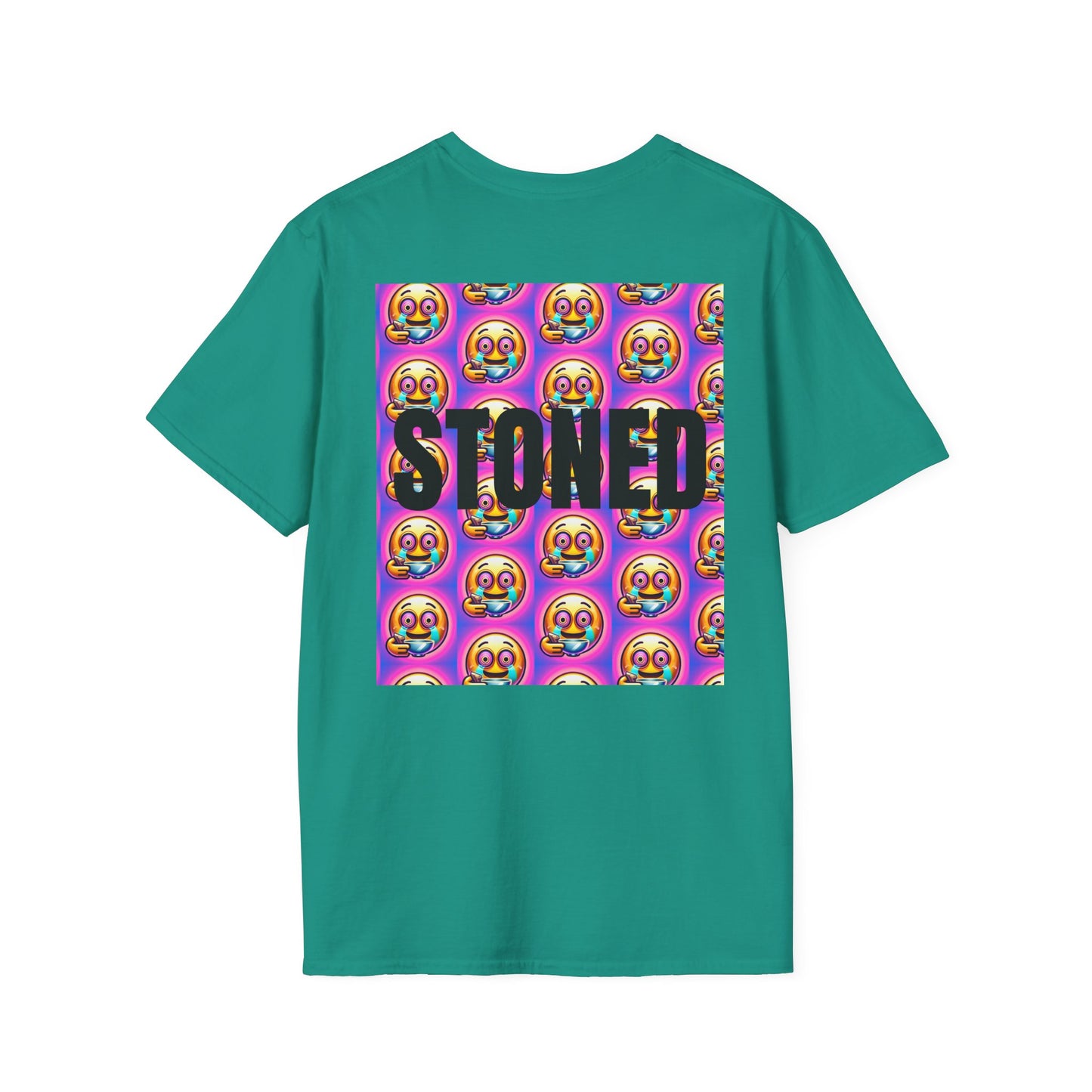 Stay Stoned Unisex Softstyle T-Shirt - Retro Vibe Graphic Tee for Fun Gatherings