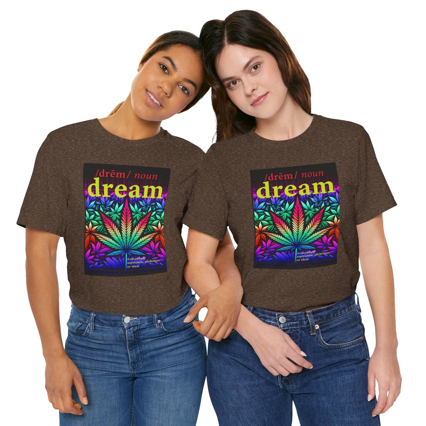 Dream Inspired Unisex Jersey Tee - Vibrant Cannabis Graphic T-Shirt
