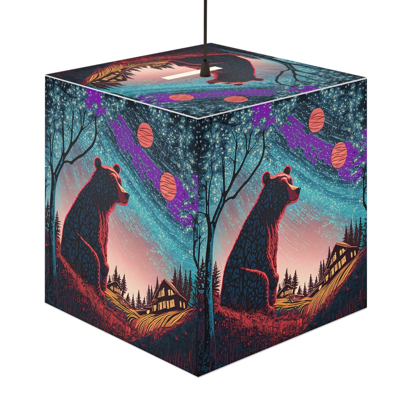 Star Filled Light Cube Lamp