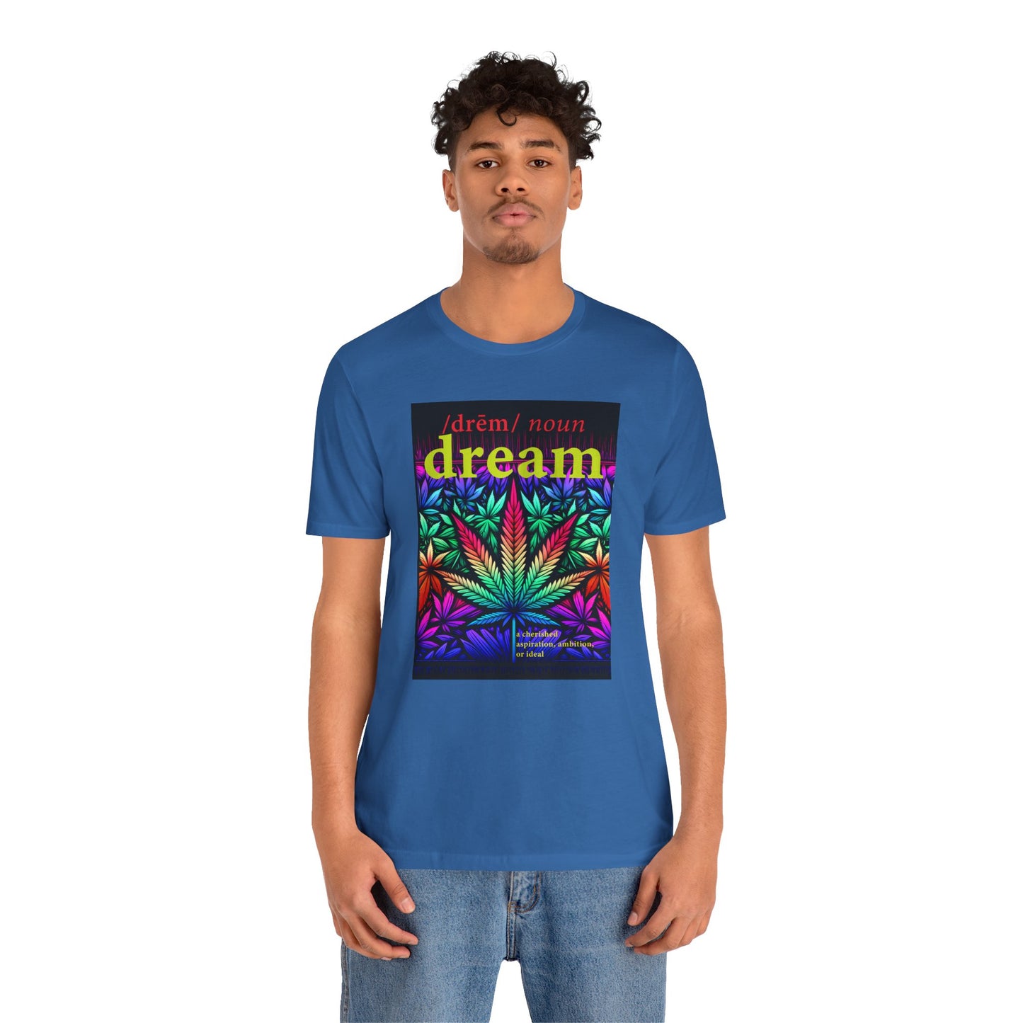 Dream Inspired Unisex Jersey Tee - Vibrant Cannabis Graphic T-Shirt