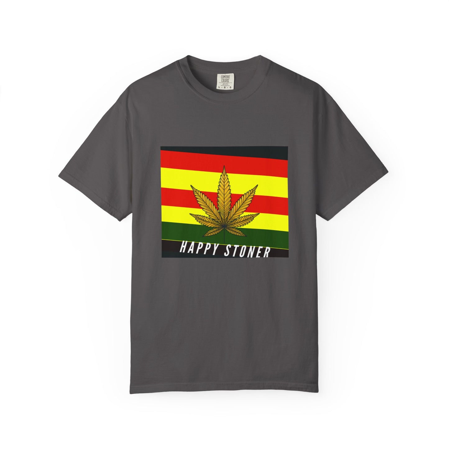 Happy Stoner Unisex Garment-Dyed T-shirt - Chill Vibes for Cannabis Enthusiasts