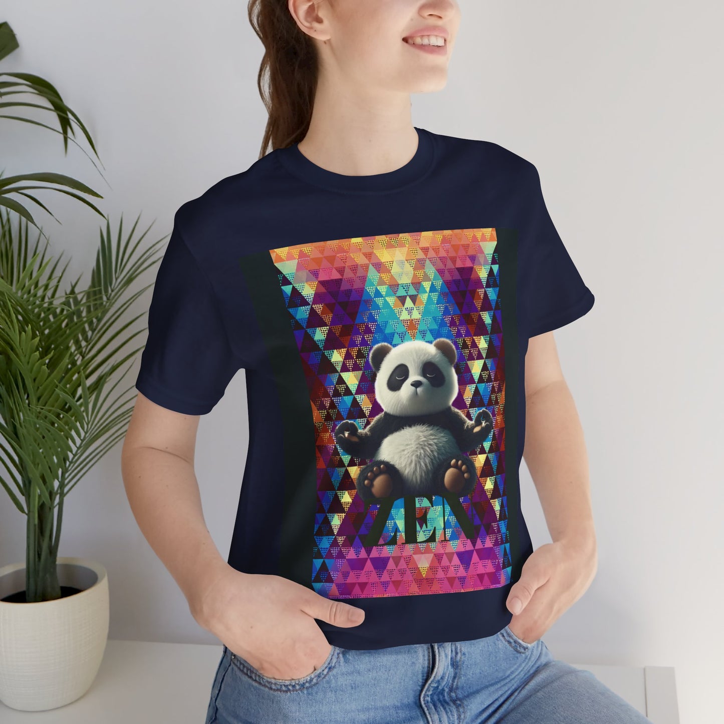 Colorful Panda Graphic Tee - Unisex Jersey Short Sleeve