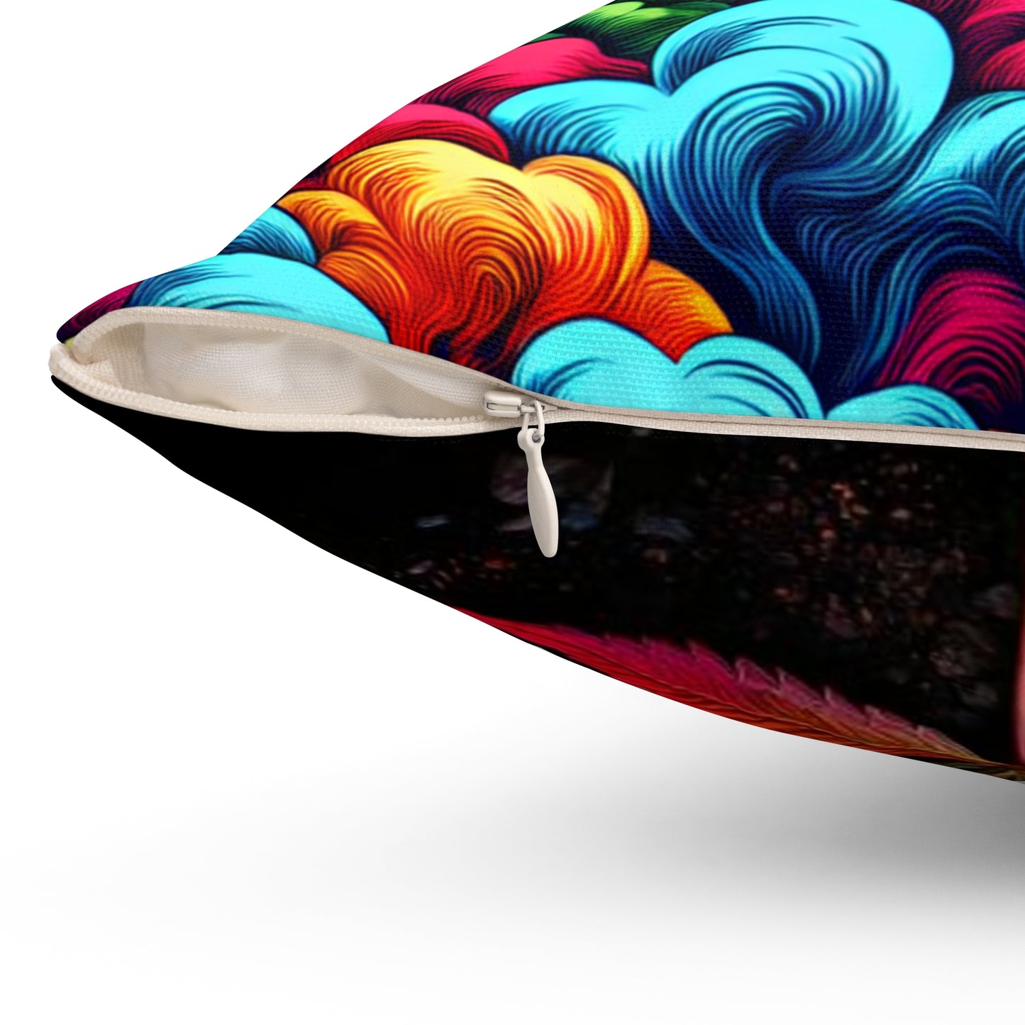 Square Pillow Room Accents Fun Statement Piece Indoor Pillow