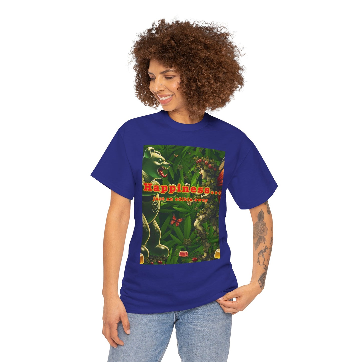 Happiness Jungle Unisex Heavy Cotton Tee, Graphic T-Shirt, Nature Lover Gift, Summer Wardrobe Essential, Unisex Casual Wear