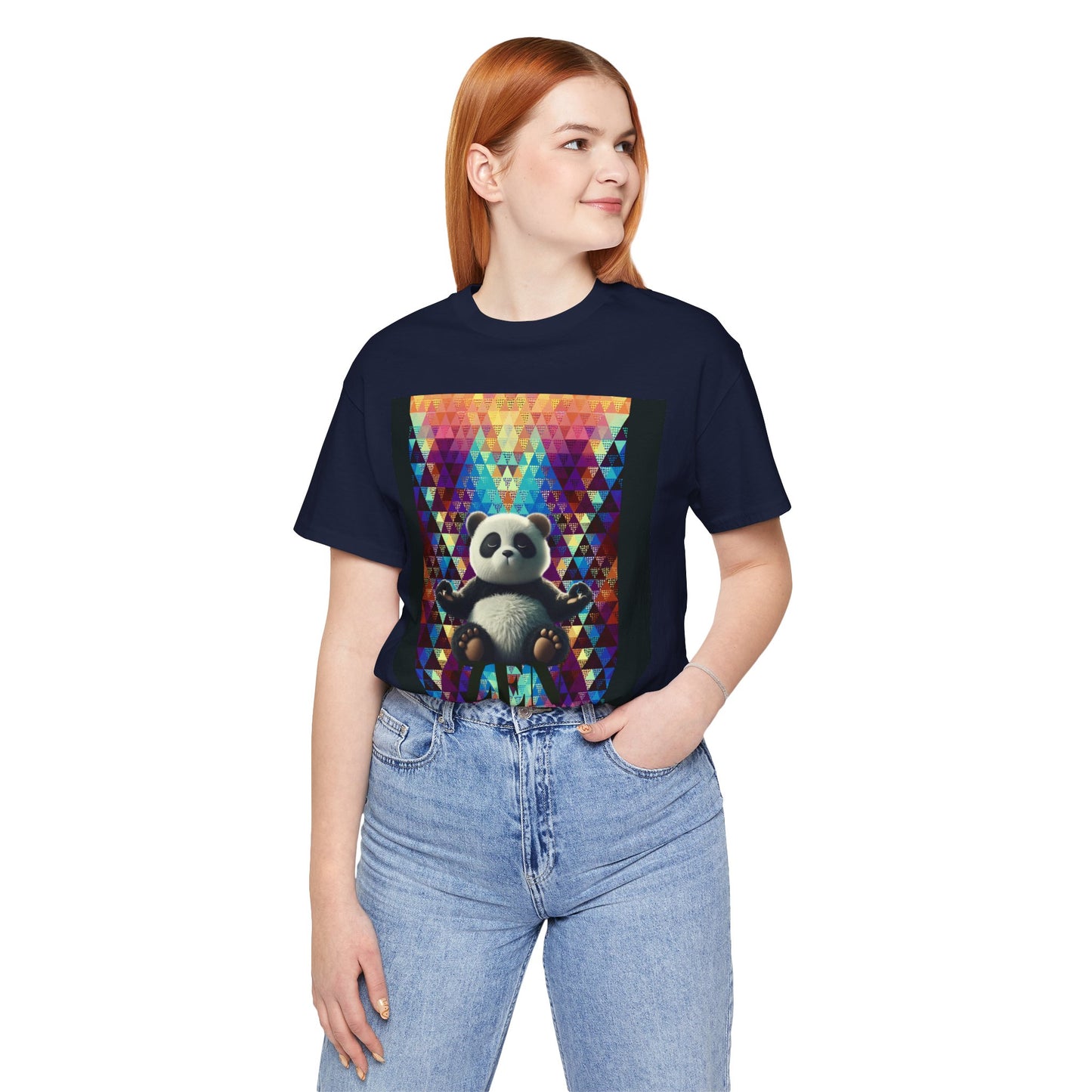Colorful Panda Graphic Tee - Unisex Jersey Short Sleeve