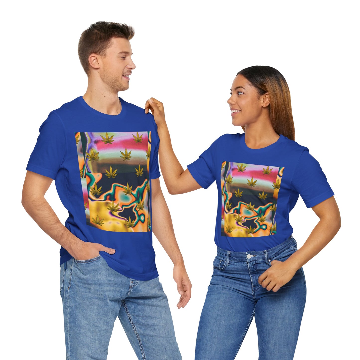 Vibrant Leaf Graphic Tee - Unisex Jersey Short Sleeve T-Shirt