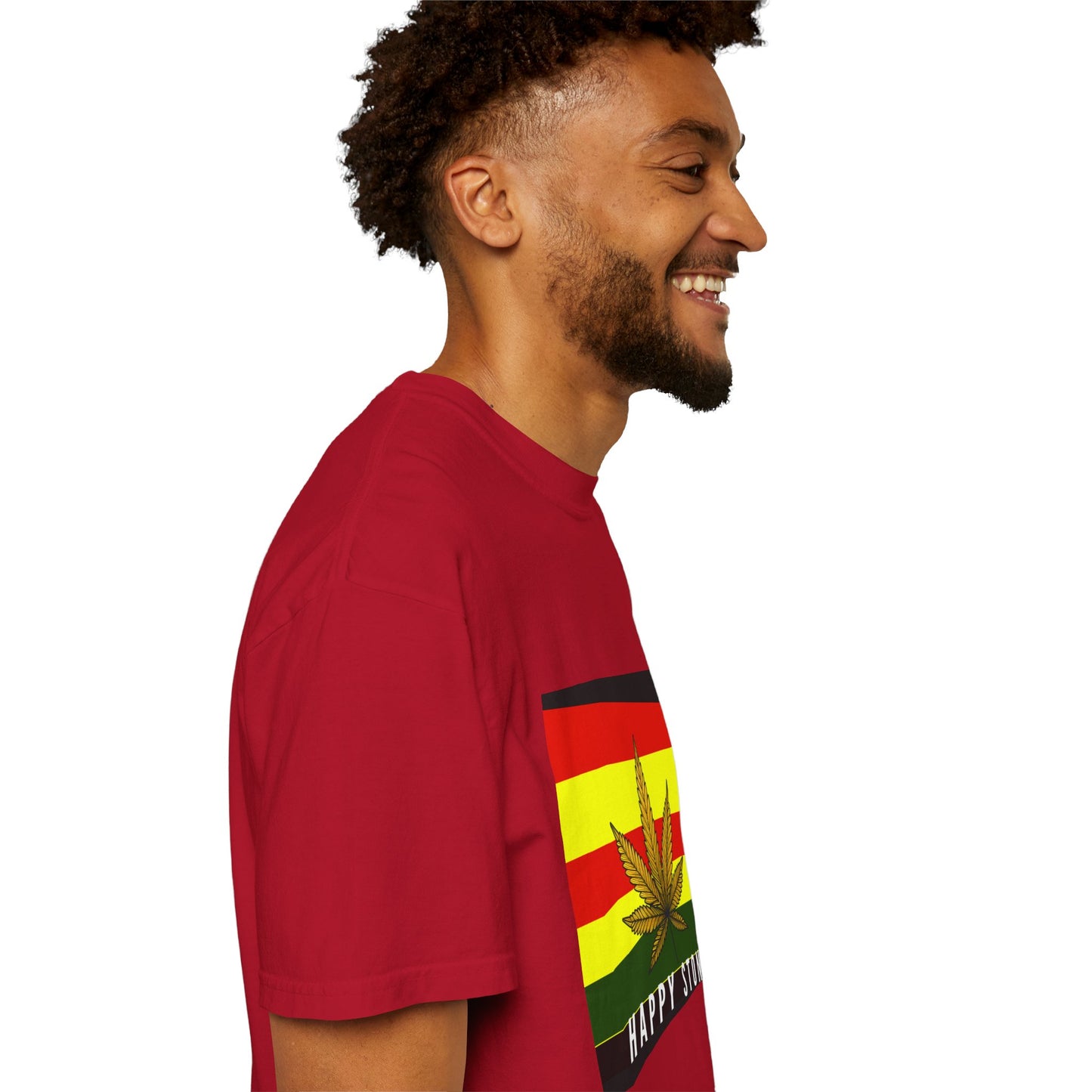 Happy Stoner Unisex Garment-Dyed T-shirt - Chill Vibes for Cannabis Enthusiasts
