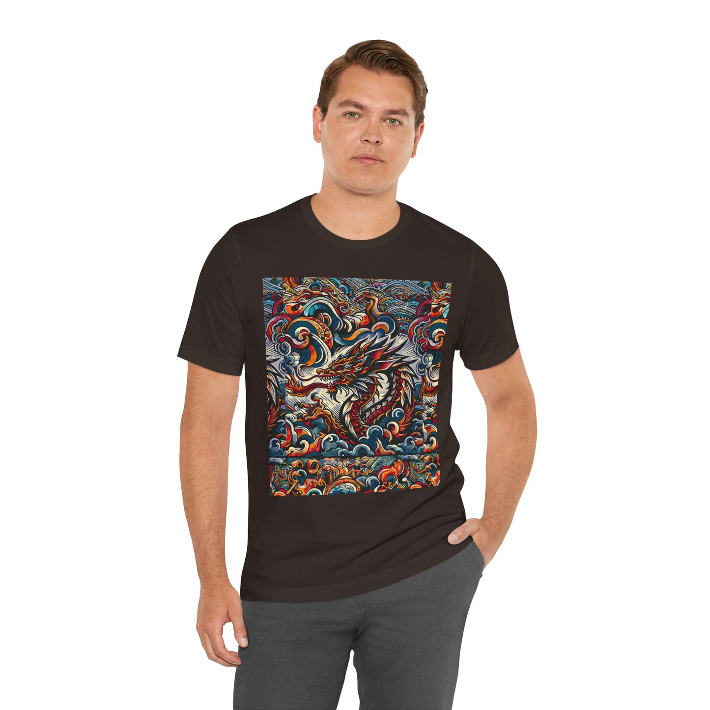 Vibrant Dragon Graphic Tee - Unisex Jersey Short Sleeve Shirt