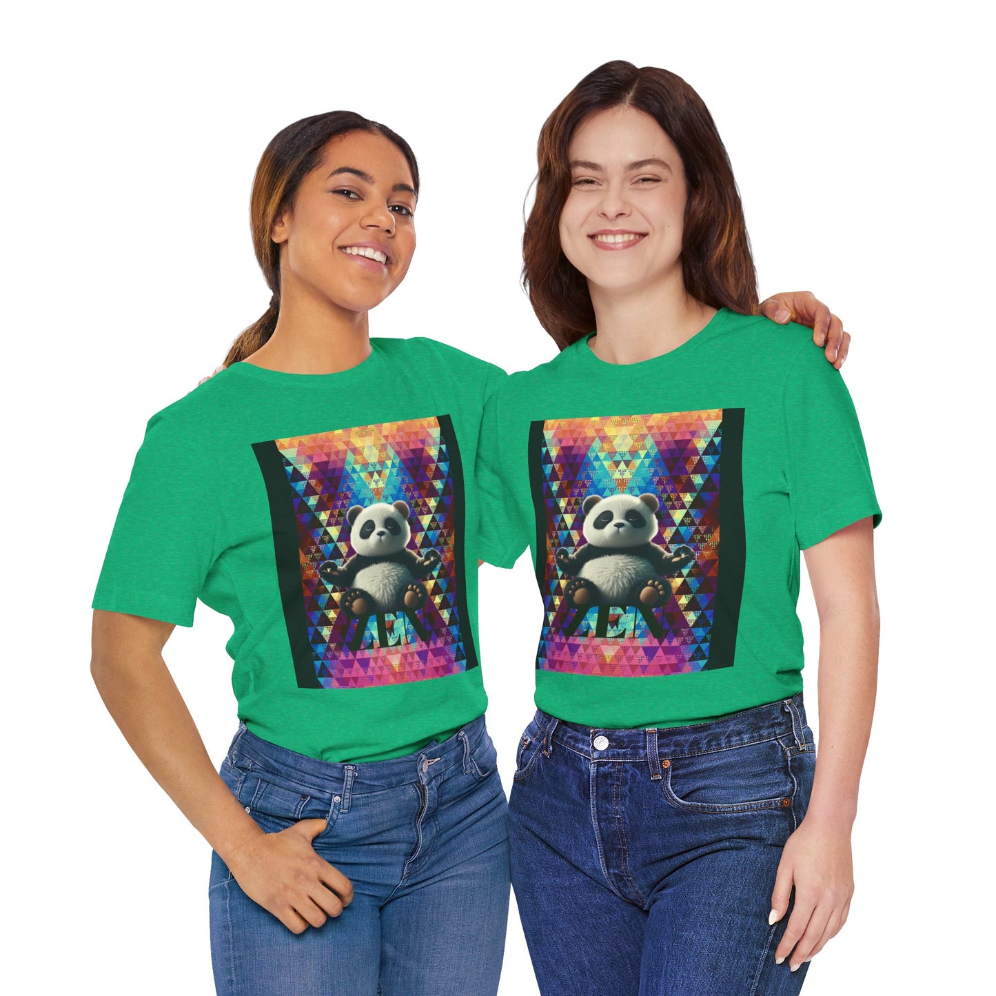 Colorful Panda Graphic Tee - Unisex Jersey Short Sleeve