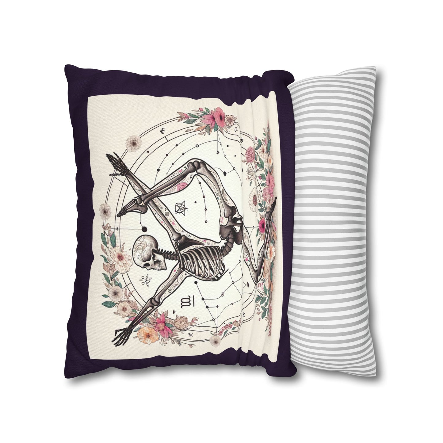Astrological Skeleton Decorative Pillowcase