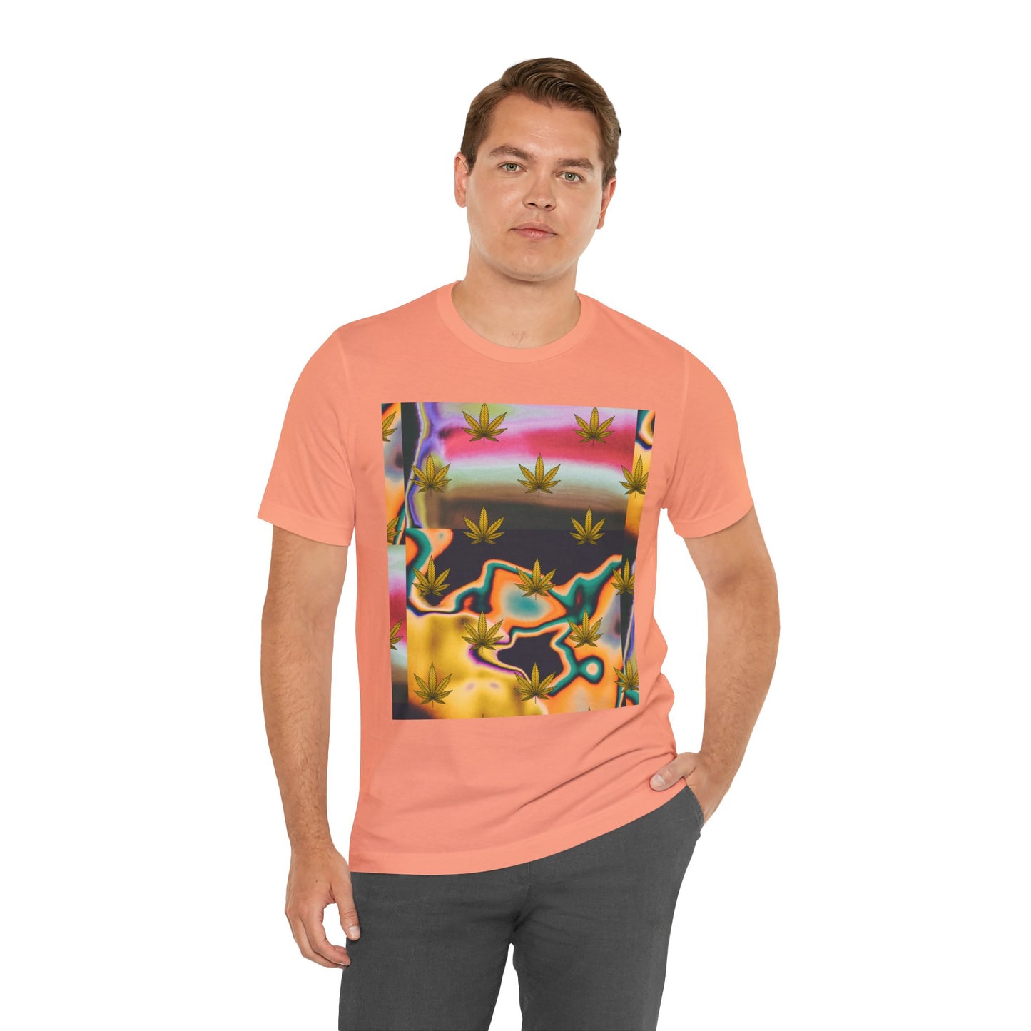 Vibrant Leaf Graphic Tee - Unisex Jersey Short Sleeve T-Shirt
