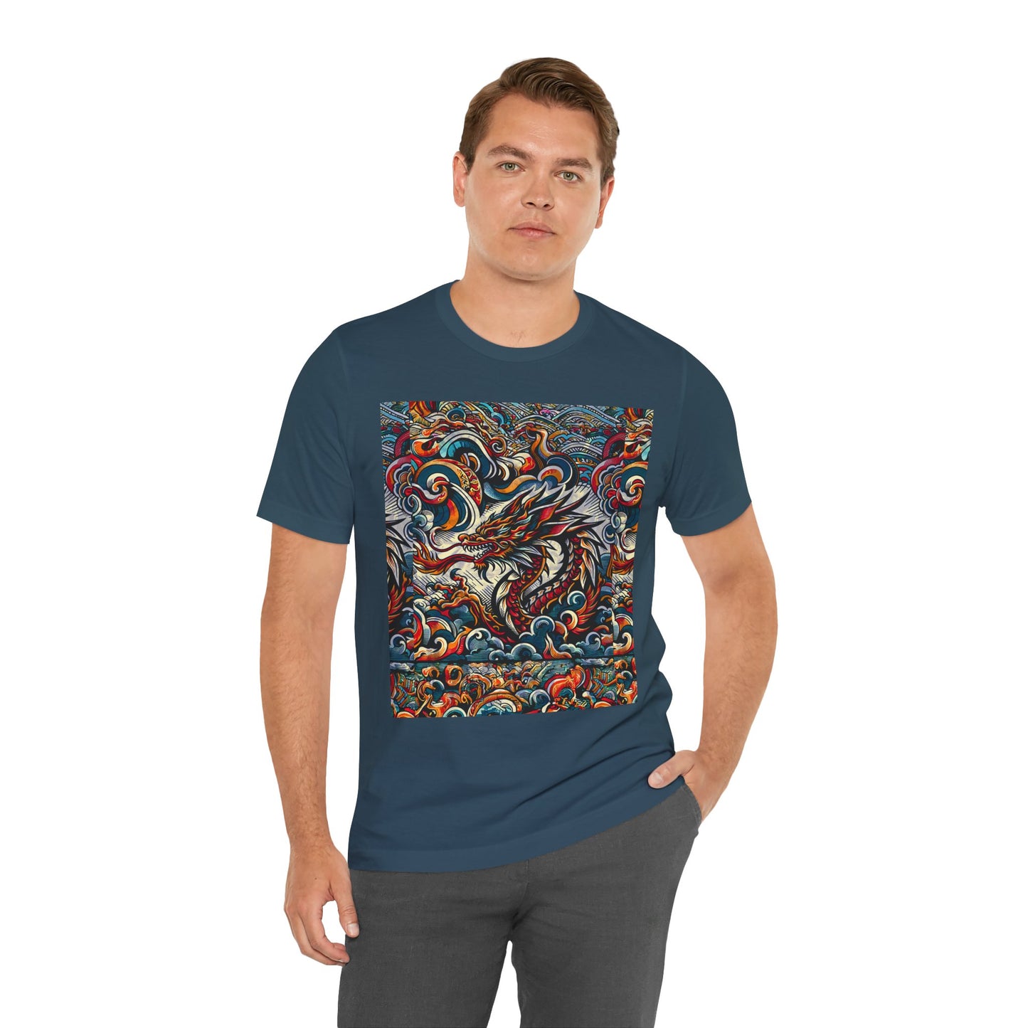 Vibrant Dragon Graphic Tee - Unisex Jersey Short Sleeve Shirt