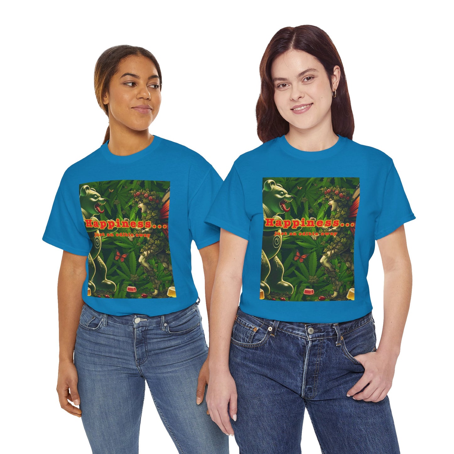 Happiness Jungle Unisex Heavy Cotton Tee, Graphic T-Shirt, Nature Lover Gift, Summer Wardrobe Essential, Unisex Casual Wear