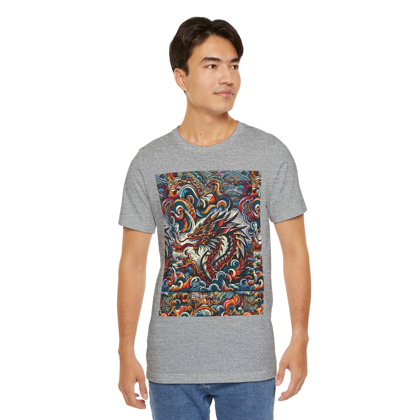 Vibrant Dragon Graphic Tee - Unisex Jersey Short Sleeve Shirt