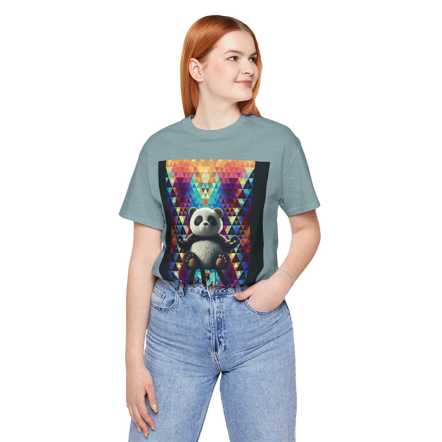 Colorful Panda Graphic Tee - Unisex Jersey Short Sleeve