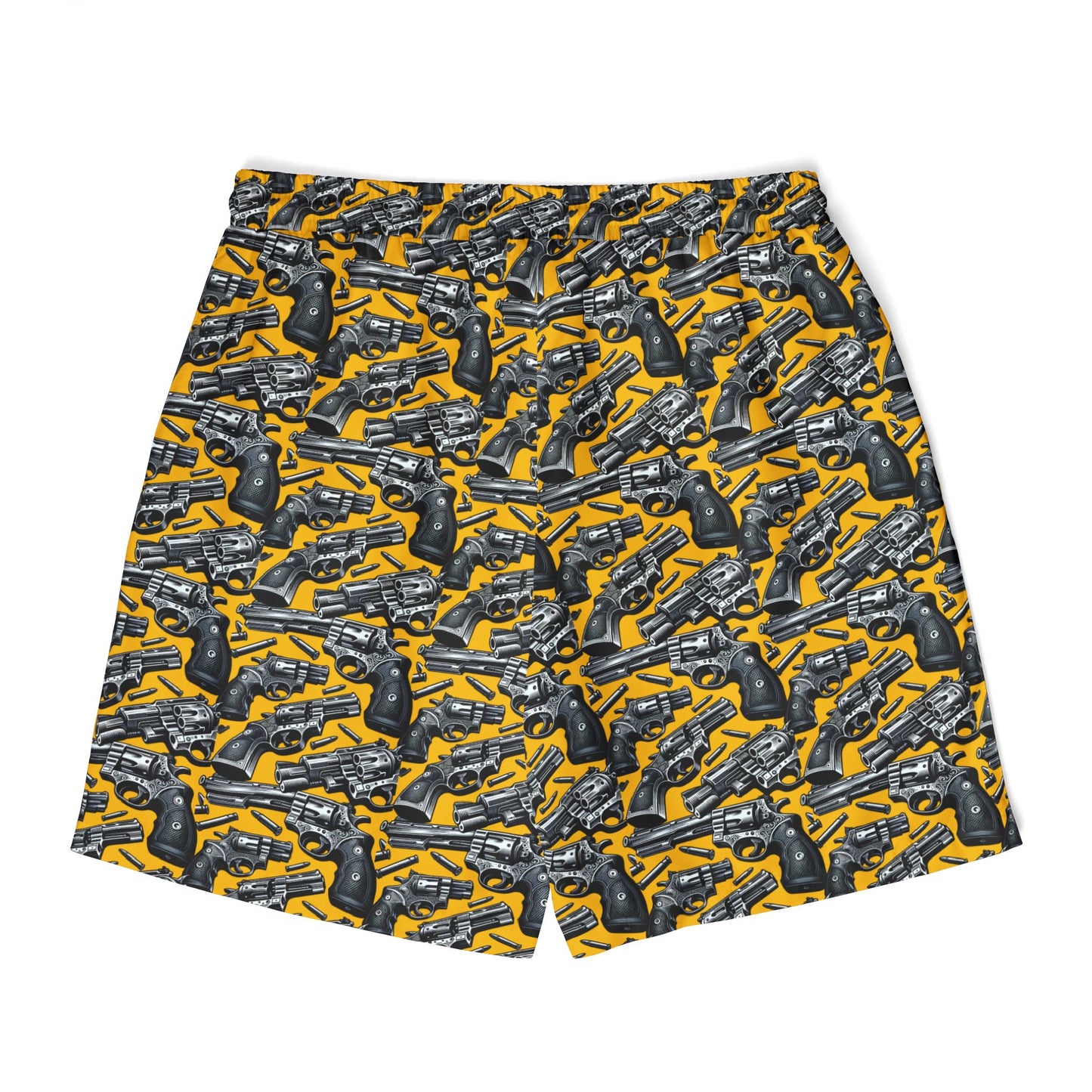 Fun Gun Print Unisex Swim Shorts - Stylish Beachwear for Summer Vibes