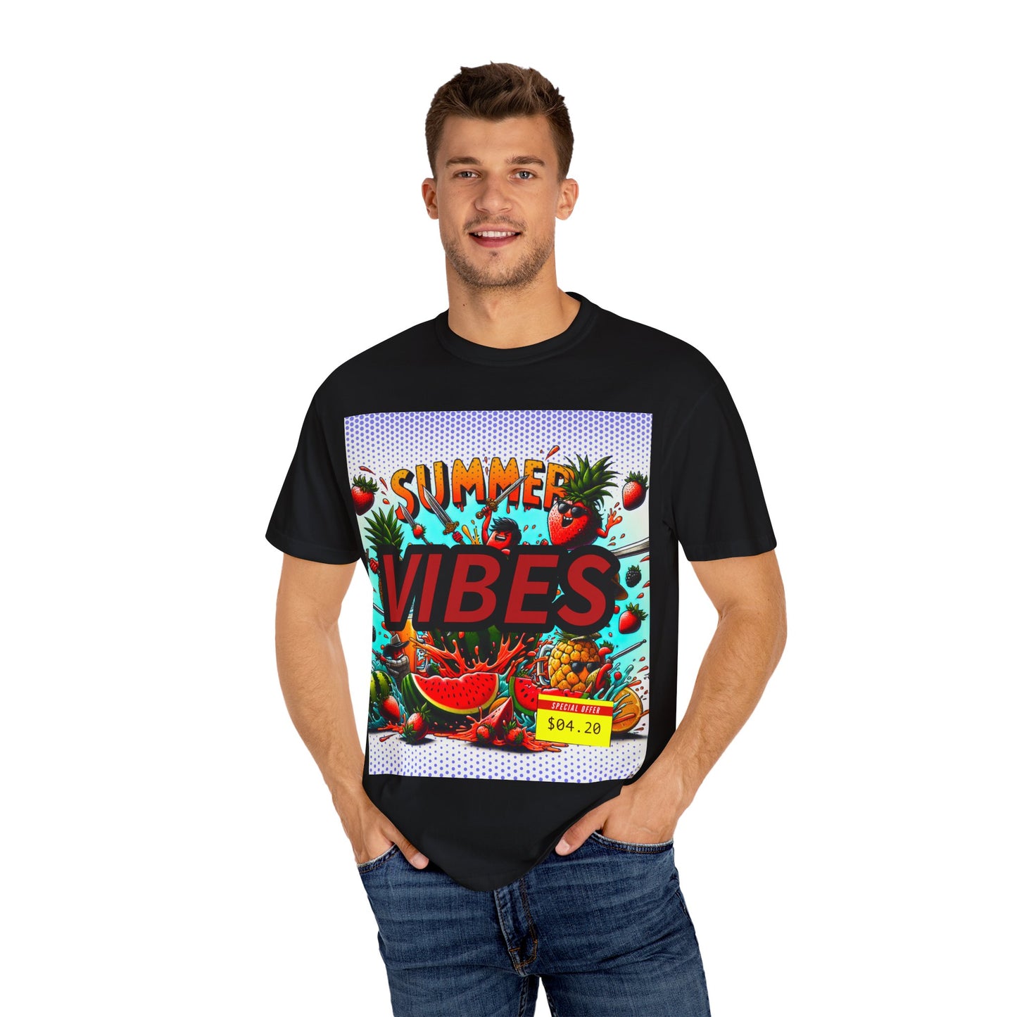 Summer Vibes Unisex Garment-Dyed T-Shirt