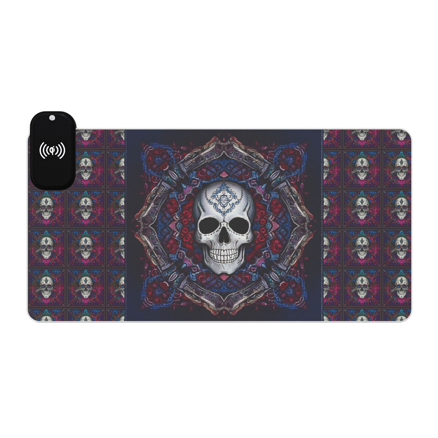 Skull Magic LED Gaming Mouse Pad, Wireless Charging