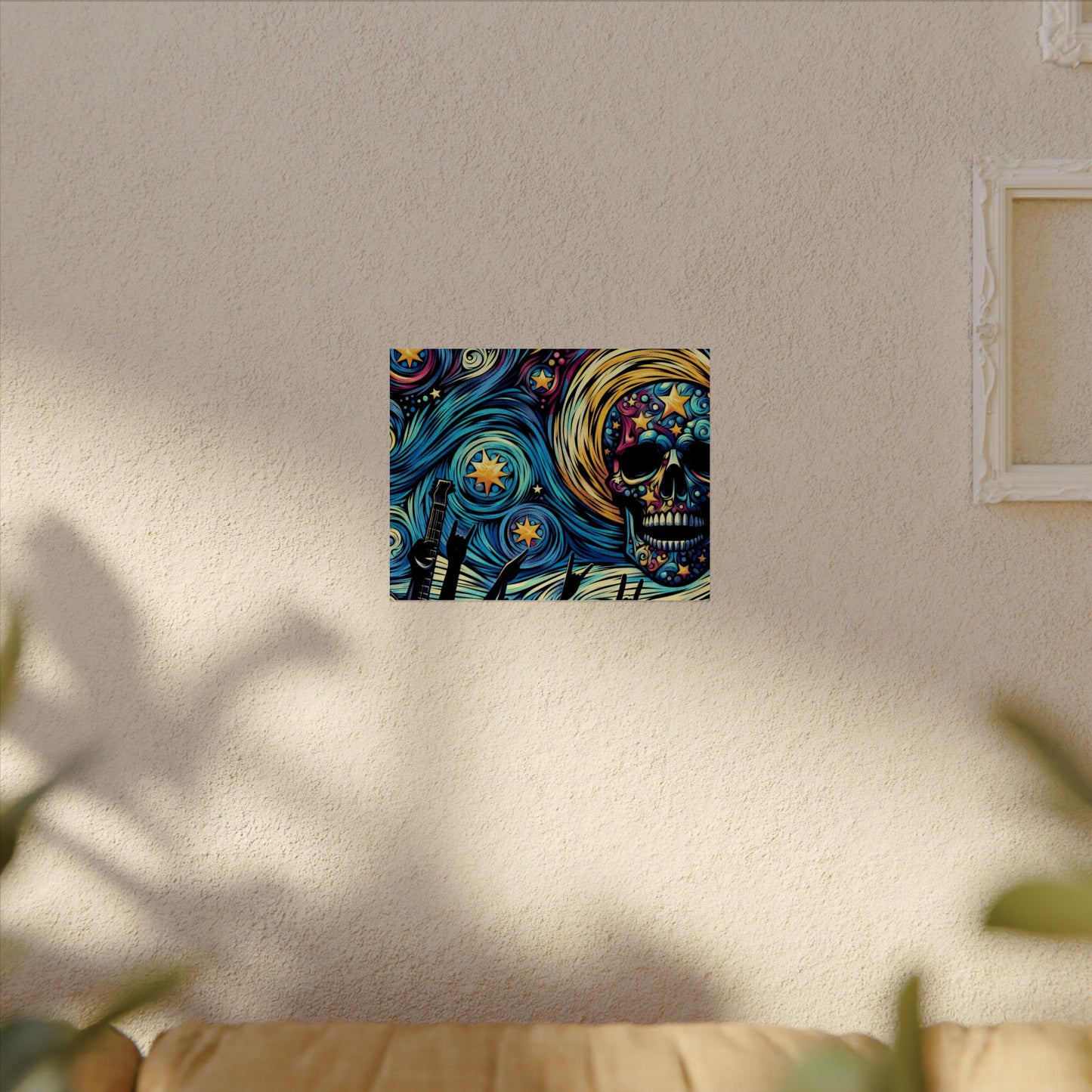 Midnight Rock N Roll Textured Watercolor Matte Posters