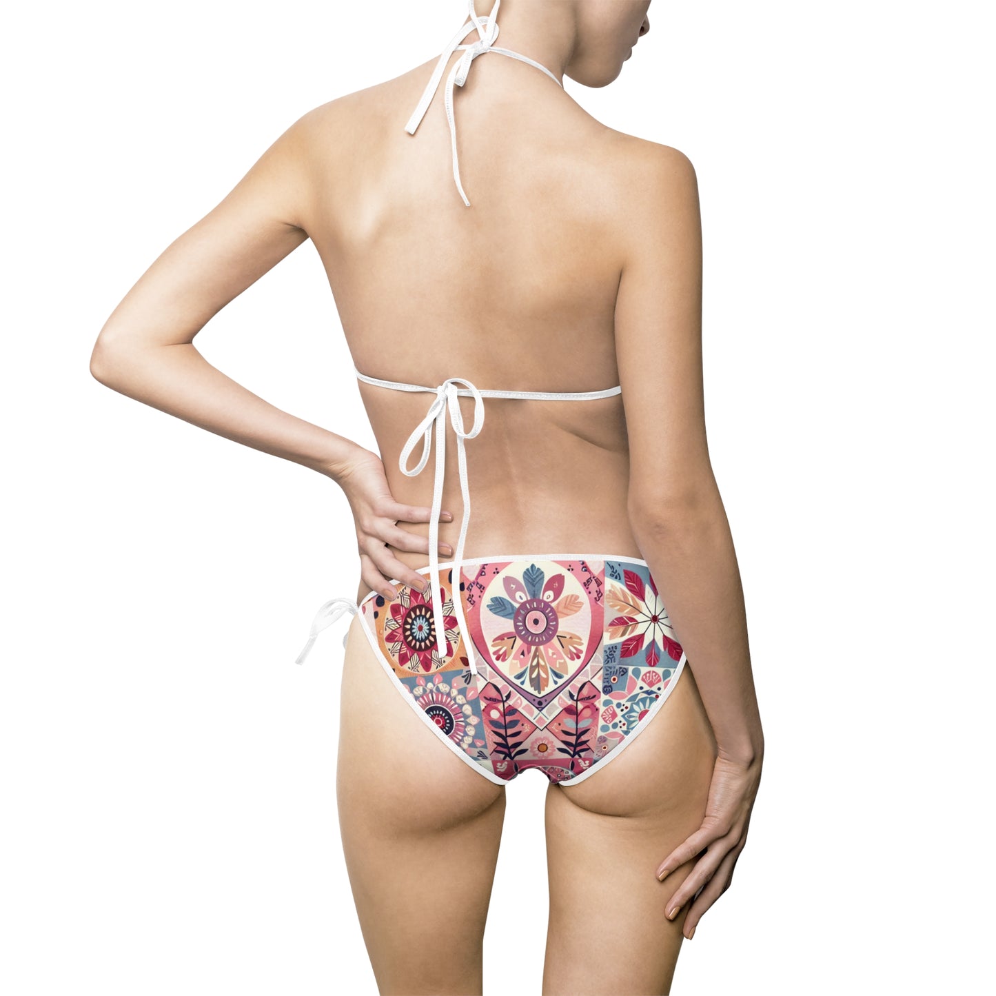 Vibrant Floral Women's Bikini Swimsuit - Perfect for Beach Days & Summer Getaways