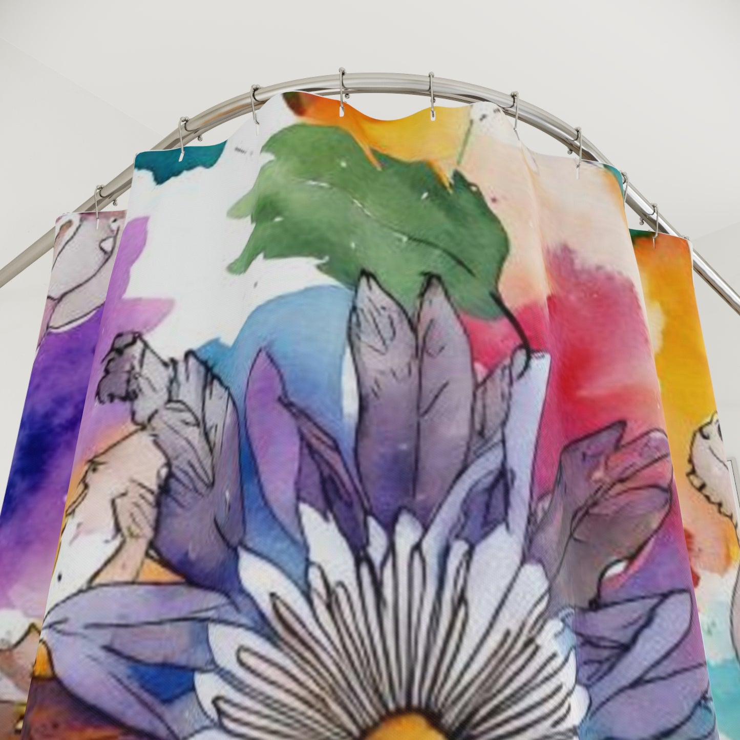 Color Blooms Shower Curtains