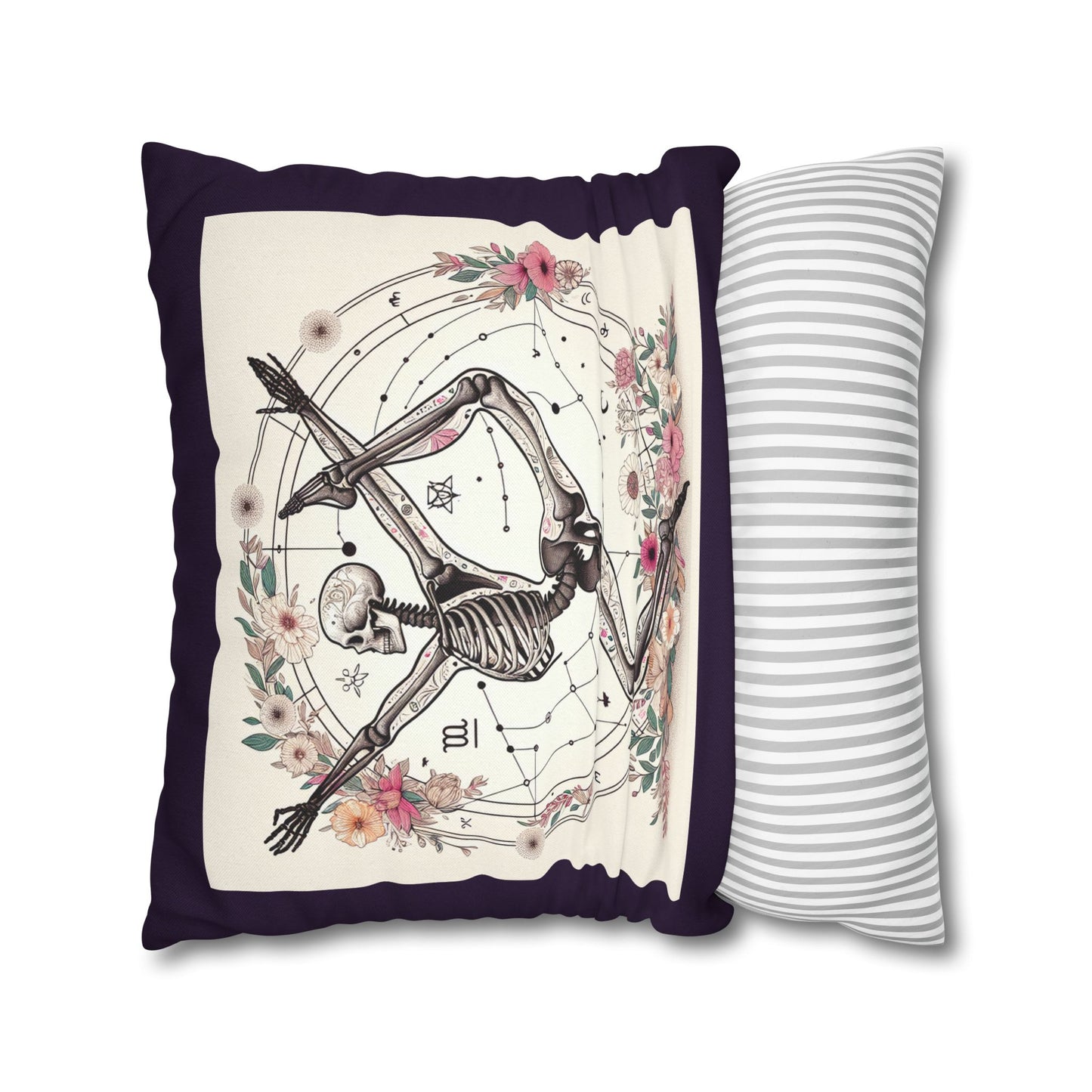 Astrological Skeleton Decorative Pillowcase