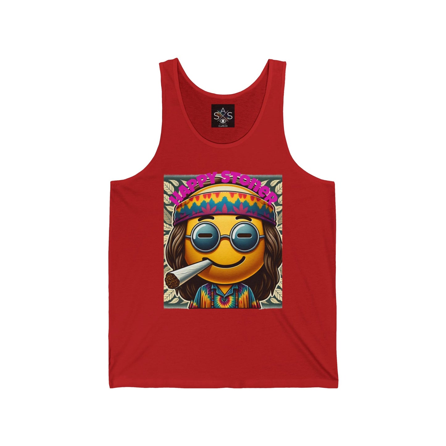 Happy Stoner Unisex Jersey Tank - Vibrant Festival Style Top