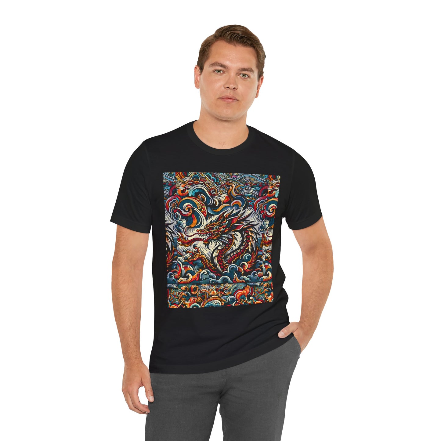 Vibrant Dragon Graphic Tee - Unisex Jersey Short Sleeve Shirt