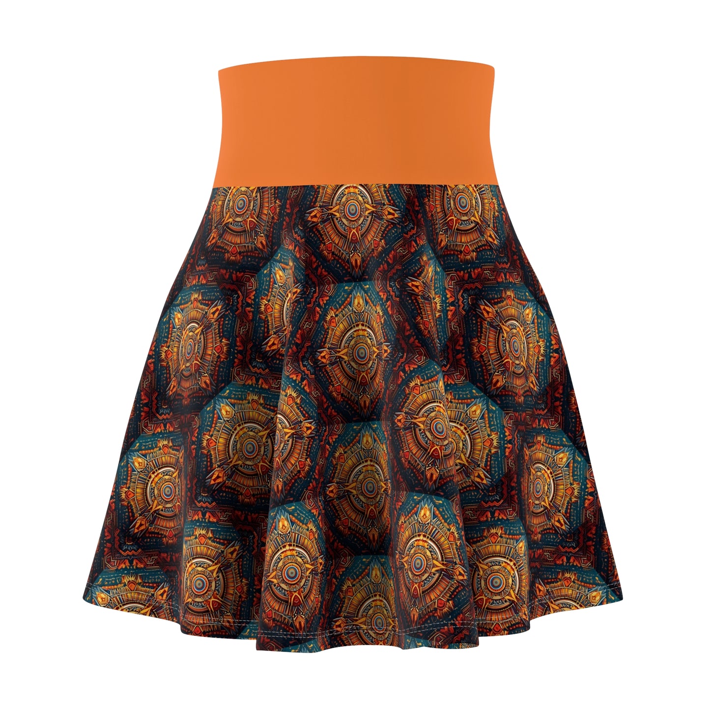 Azteca Women's Skater Skirt (AOP)