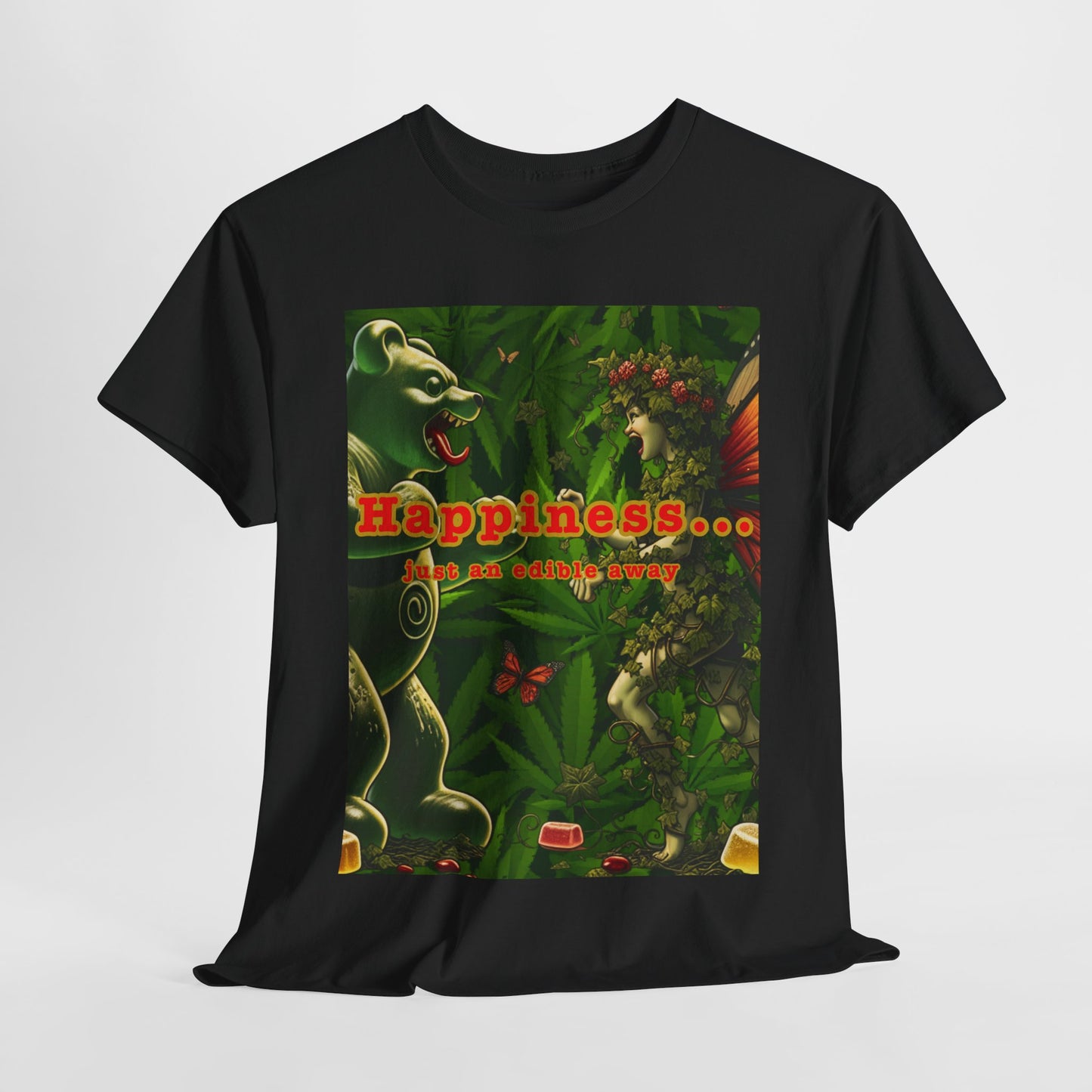 Happiness Jungle Unisex Heavy Cotton Tee, Graphic T-Shirt, Nature Lover Gift, Summer Wardrobe Essential, Unisex Casual Wear