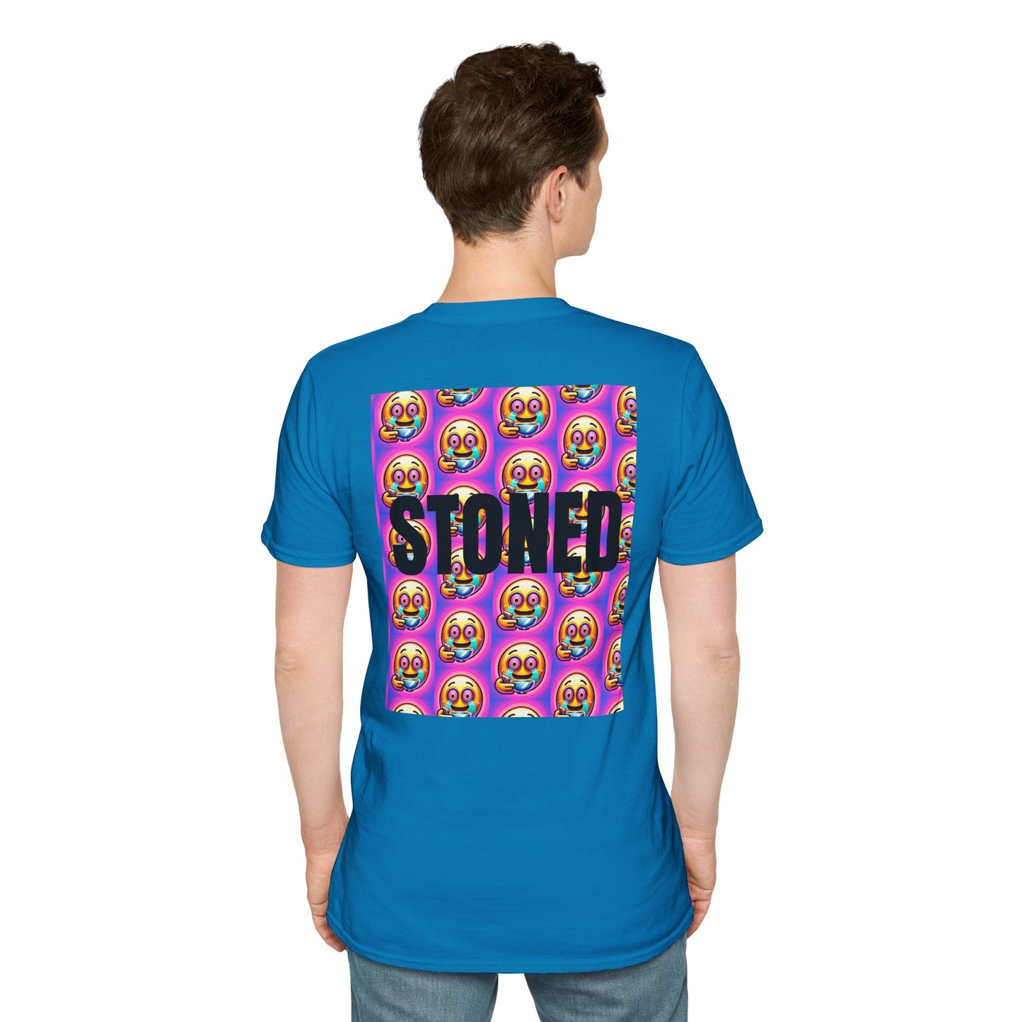 Stay Stoned Unisex Softstyle T-Shirt - Retro Vibe Graphic Tee for Fun Gatherings
