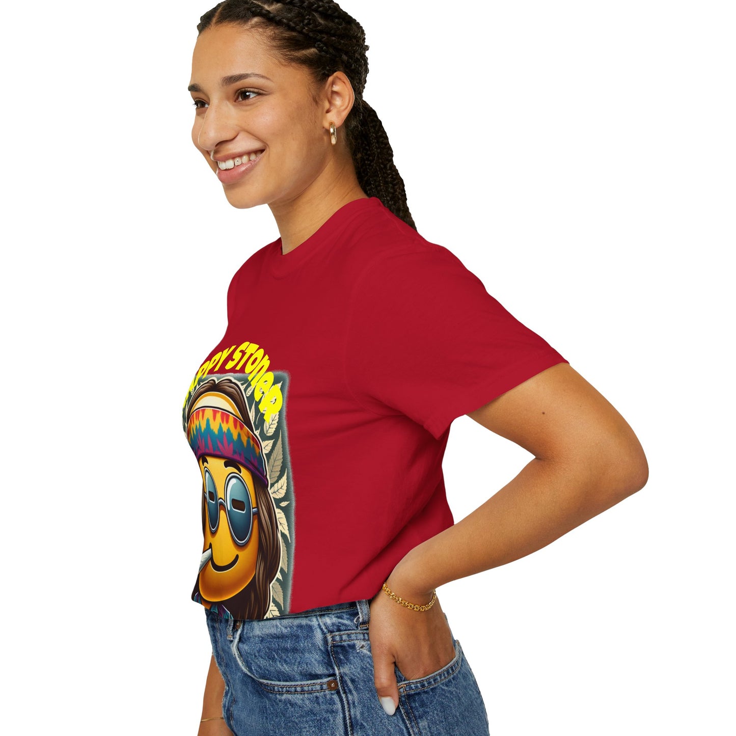 Happy Stoner Unisex Garment-Dyed T-Shirt | Chill Vibe Tee for Budding Enthusiasts