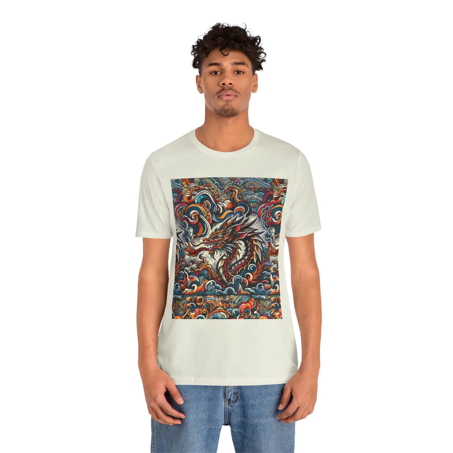Vibrant Dragon Graphic Tee - Unisex Jersey Short Sleeve Shirt