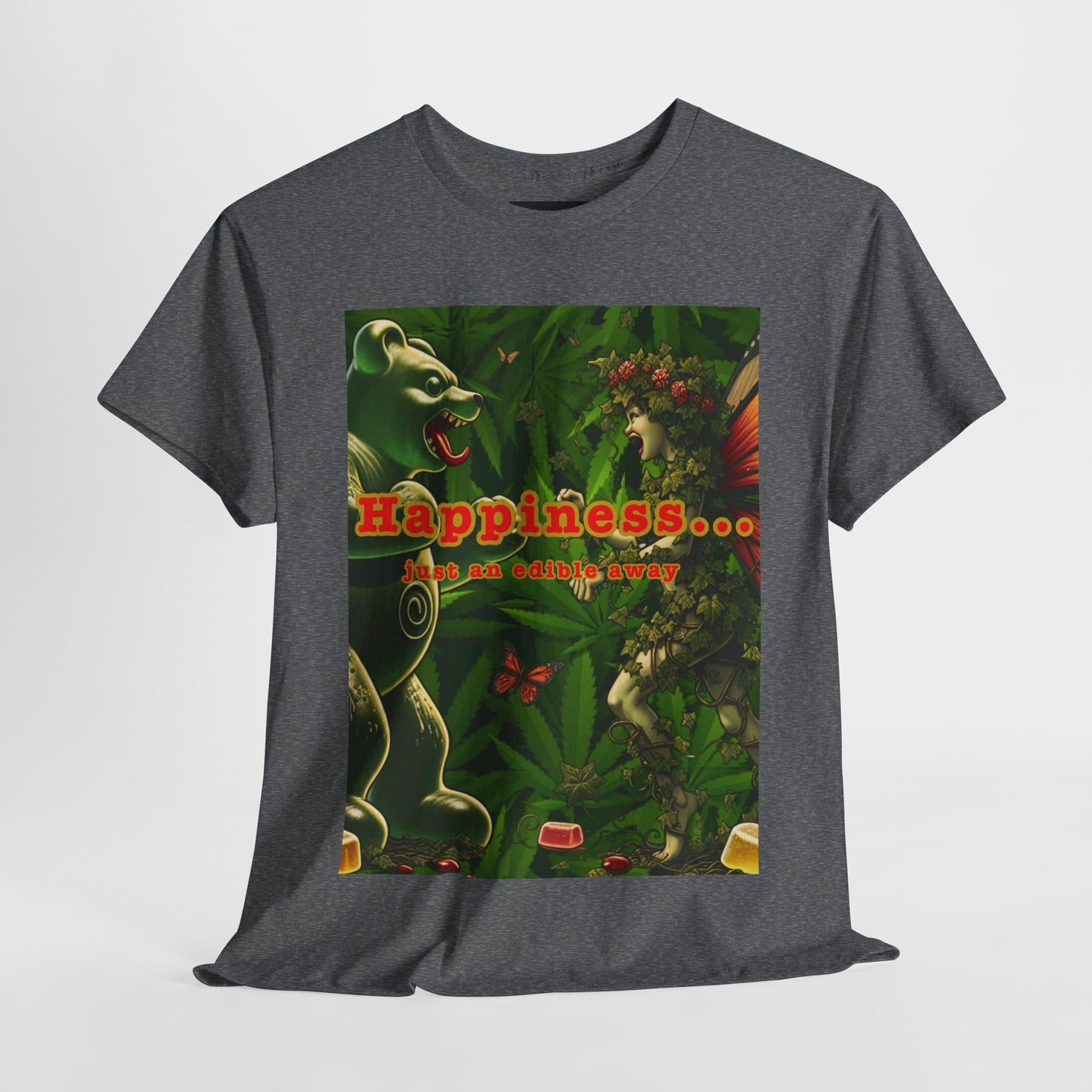 Happiness Jungle Unisex Heavy Cotton Tee, Graphic T-Shirt, Nature Lover Gift, Summer Wardrobe Essential, Unisex Casual Wear