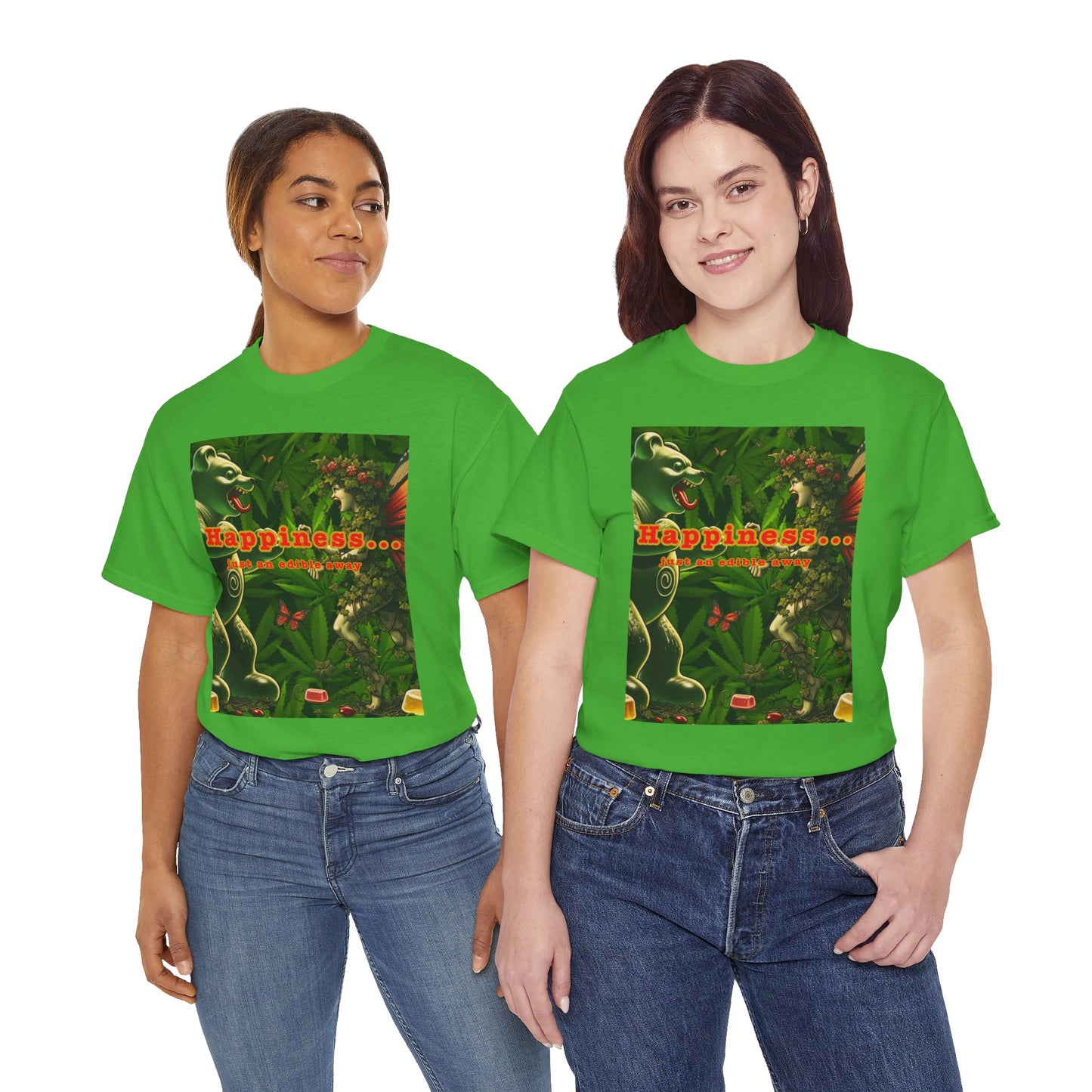 Happiness Jungle Unisex Heavy Cotton Tee, Graphic T-Shirt, Nature Lover Gift, Summer Wardrobe Essential, Unisex Casual Wear