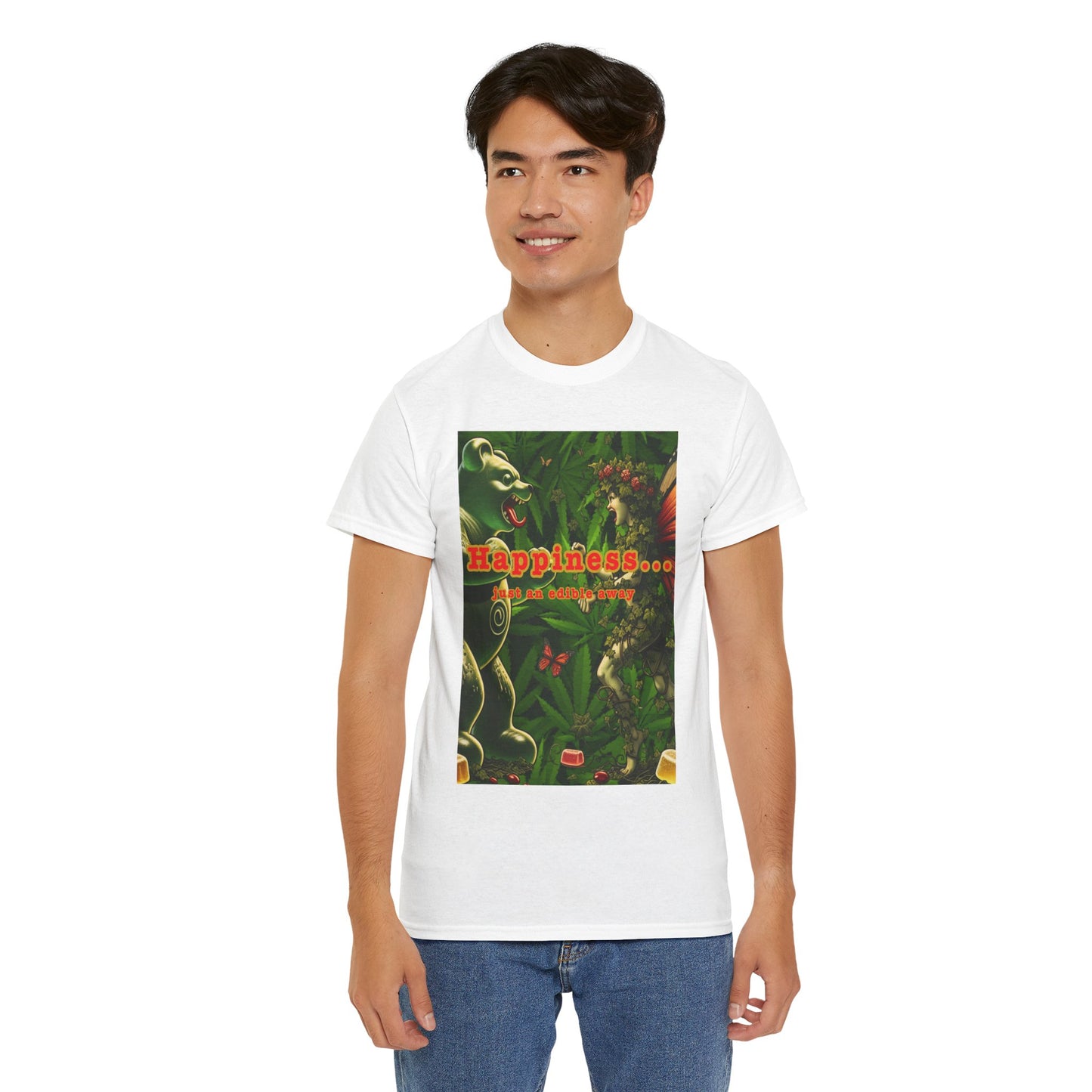 Happiness Jungle Unisex Heavy Cotton Tee, Graphic T-Shirt, Nature Lover Gift, Summer Wardrobe Essential, Unisex Casual Wear